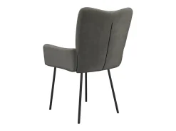 Dalira Sillas de comedor 2 unidades terciopelo gris oscuro