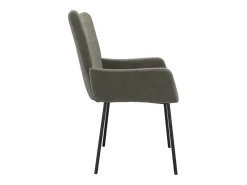 Dalira Sillas de comedor 2 unidades terciopelo gris oscuro