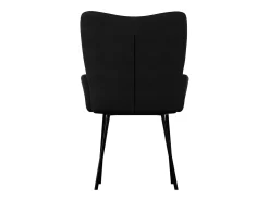 Dalira Sillas de comedor 2 unidades terciopelo negro