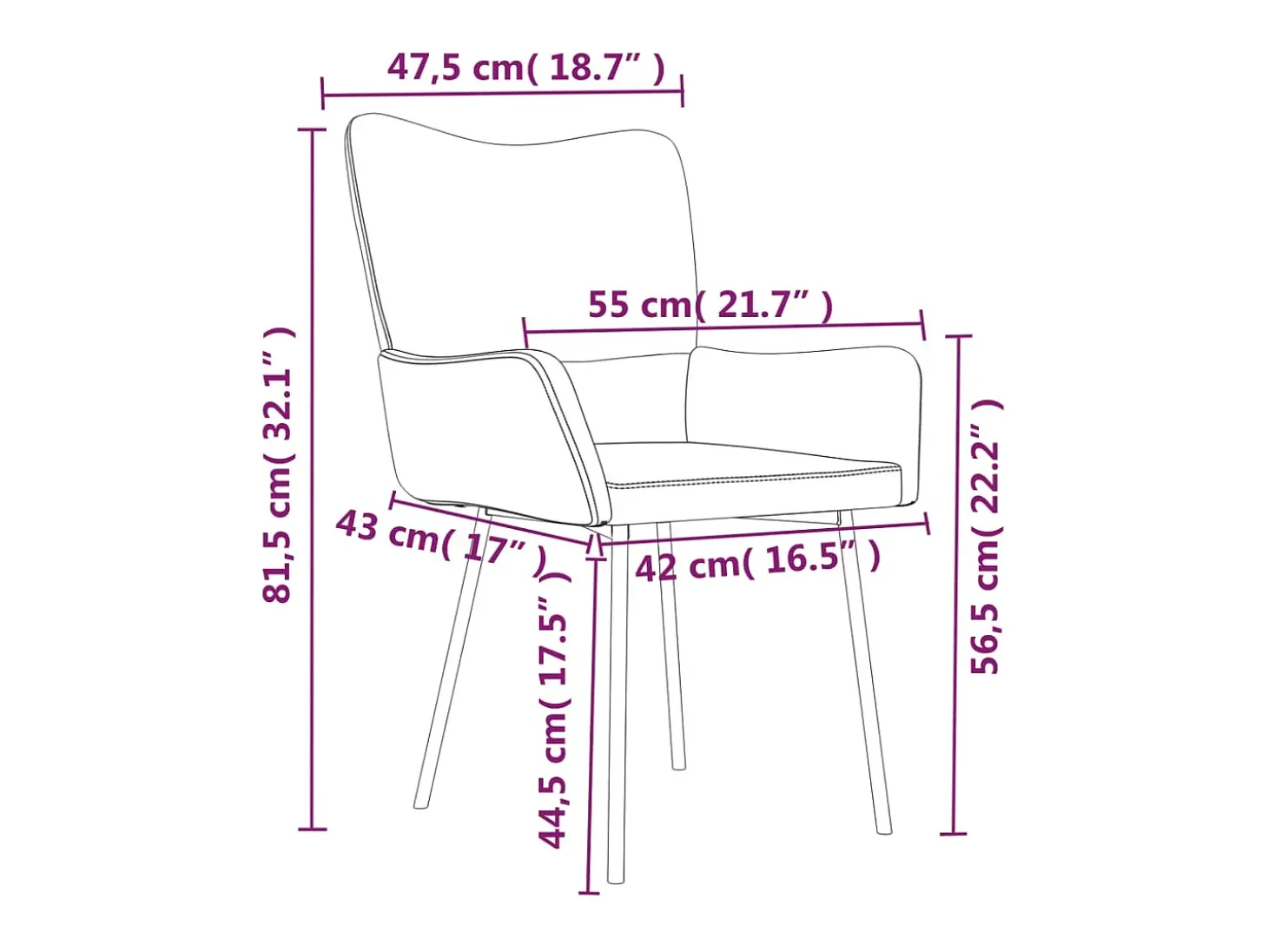 Dalira Sillas de comedor 2 unidades terciopelo negro