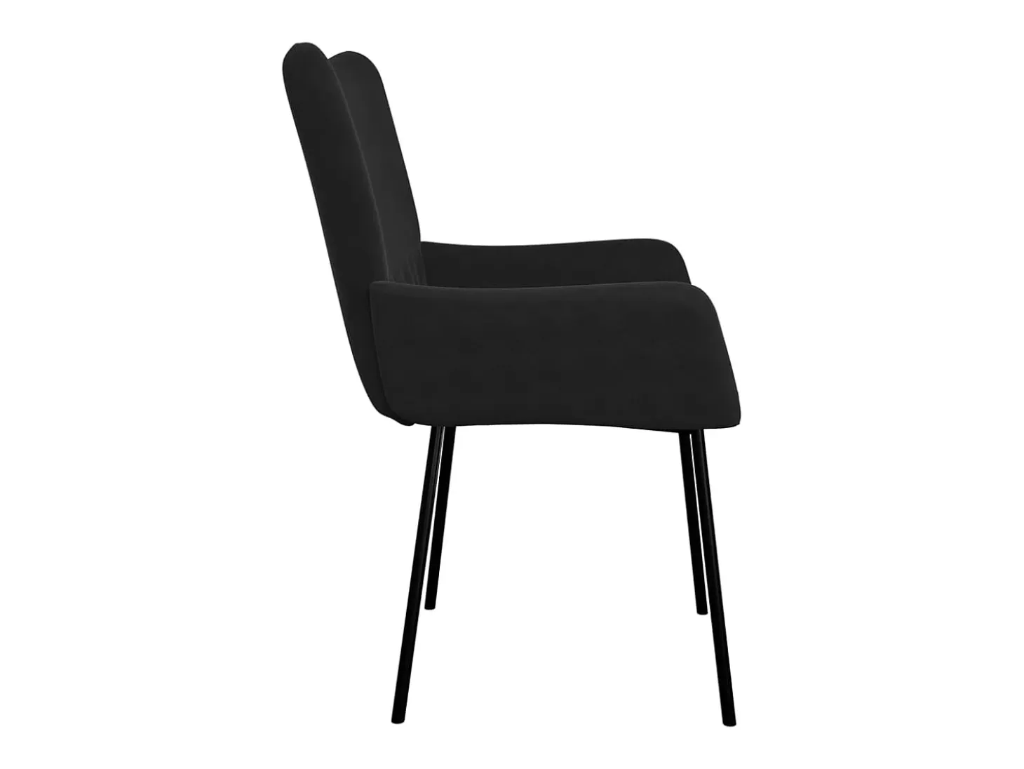 Dalira Sillas de comedor 2 unidades terciopelo negro