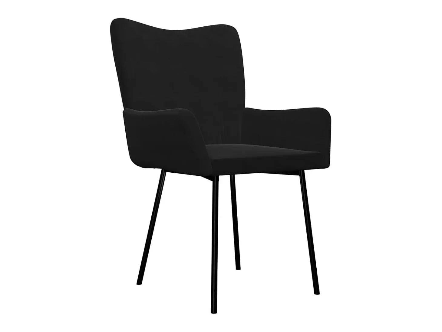 Dalira Sillas de comedor 2 unidades terciopelo negro