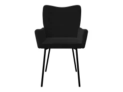Dalira Sillas de comedor 2 unidades terciopelo negro