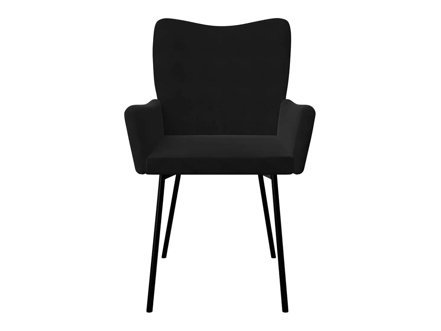 Dalira Sillas de comedor 2 unidades terciopelo negro