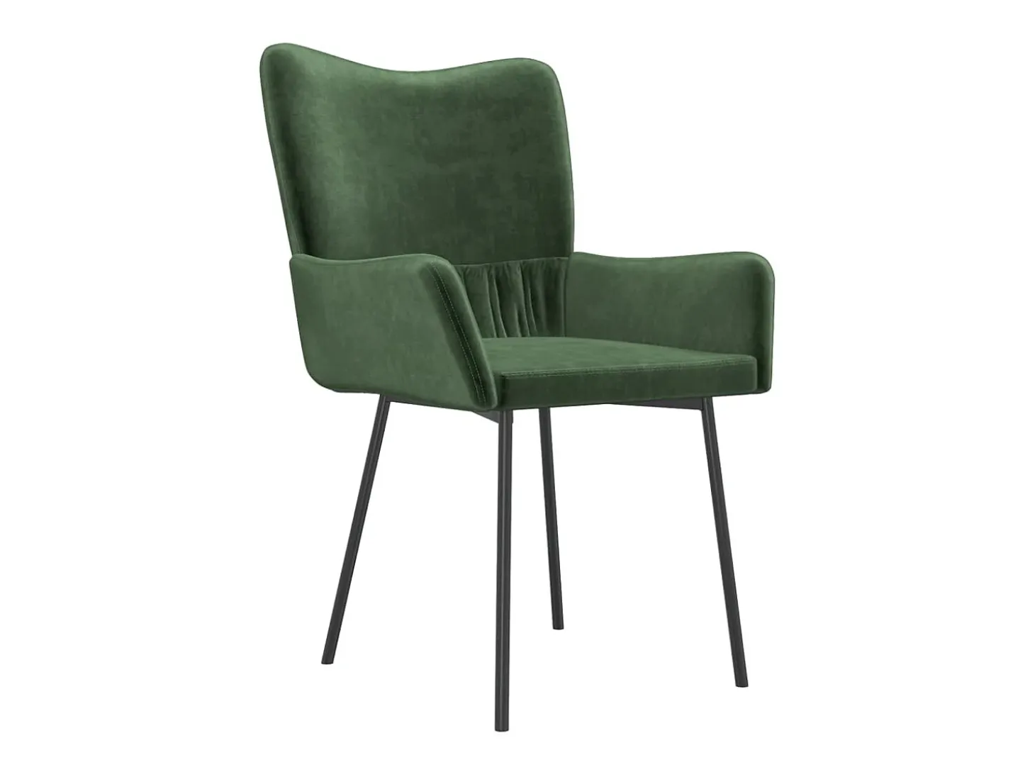 Dalira Sillas de comedor 2 unidades terciopelo verde oscuro