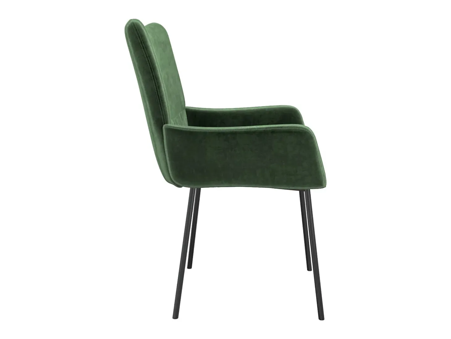 Dalira Sillas de comedor 2 unidades terciopelo verde oscuro
