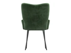 Dalira Sillas de comedor 2 unidades terciopelo verde oscuro