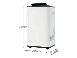 Deshumidificador de 25L con secadora - Pantalla LED - Blanco y negro