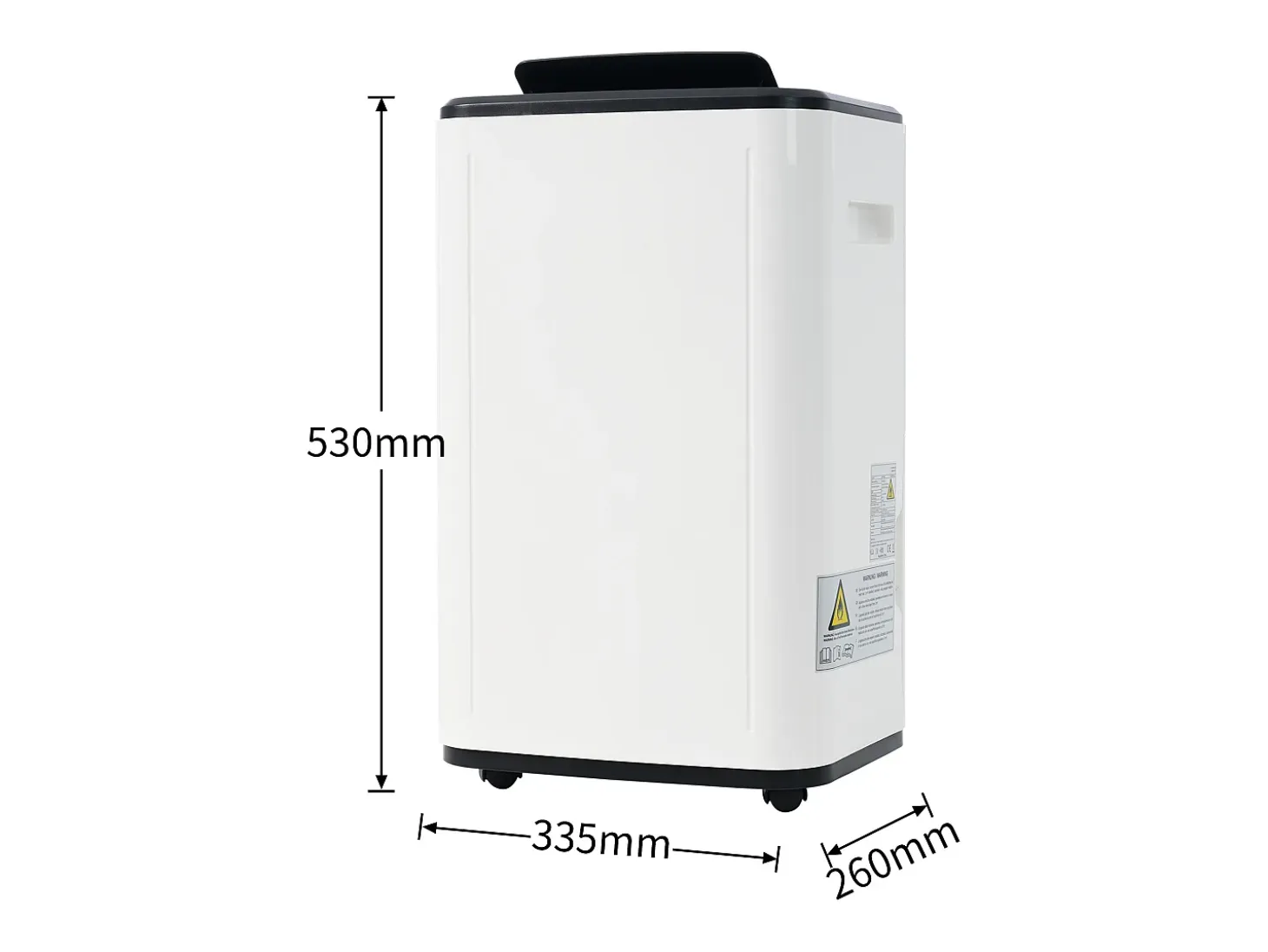 Deshumidificador de 25L con secadora - Pantalla LED - Blanco y negro