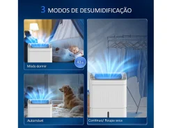 Deshumidificador eléctrico Green Homcom 35L 2 velocidades blanco 52,2x35,5x28 cm