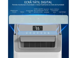 Deshumidificador eléctrico Green Homcom 35L 2 velocidades blanco 52,2x35,5x28 cm