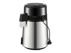 Destilador de Agua SucceBuy Pequeños Electrodomésticos Destilador de Agua de 4 l y 1,5 l/h, Máquina de Agua Destilada con Doble Temperatura, Color Plateado