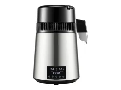 Destilador de Agua SucceBuy Pequeños Electrodomésticos Destilador de Agua de 4 l y 1,5 l/h, Máquina de Agua Destilada con Doble Temperatura, Color Plateado