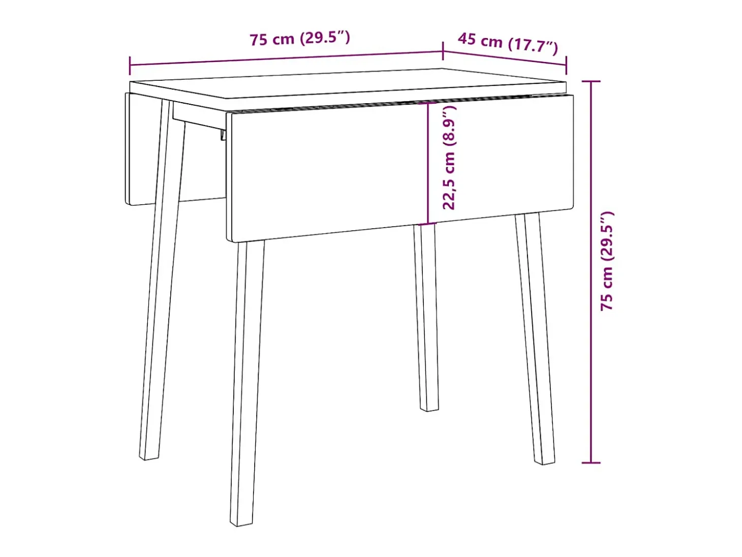Dining Table Natural Solid Wood Rubber
