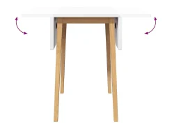 Dining Table Natural Solid Wood Rubber