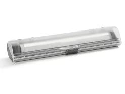 Dispensador de Rollos de Cocina X-Tra Roll Metaltex 2 en 1 con Cortador de Papel - Gris