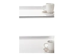 DON HIERRO - Carrito auxiliar plegable BAUHAUS blanco con ruedas – 3 niveles y 3 posiciones-