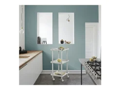 DON HIERRO - Carrito auxiliar LEKY, armazón blanco, 3 estantes. Multifuncional, práctico y decorativo-