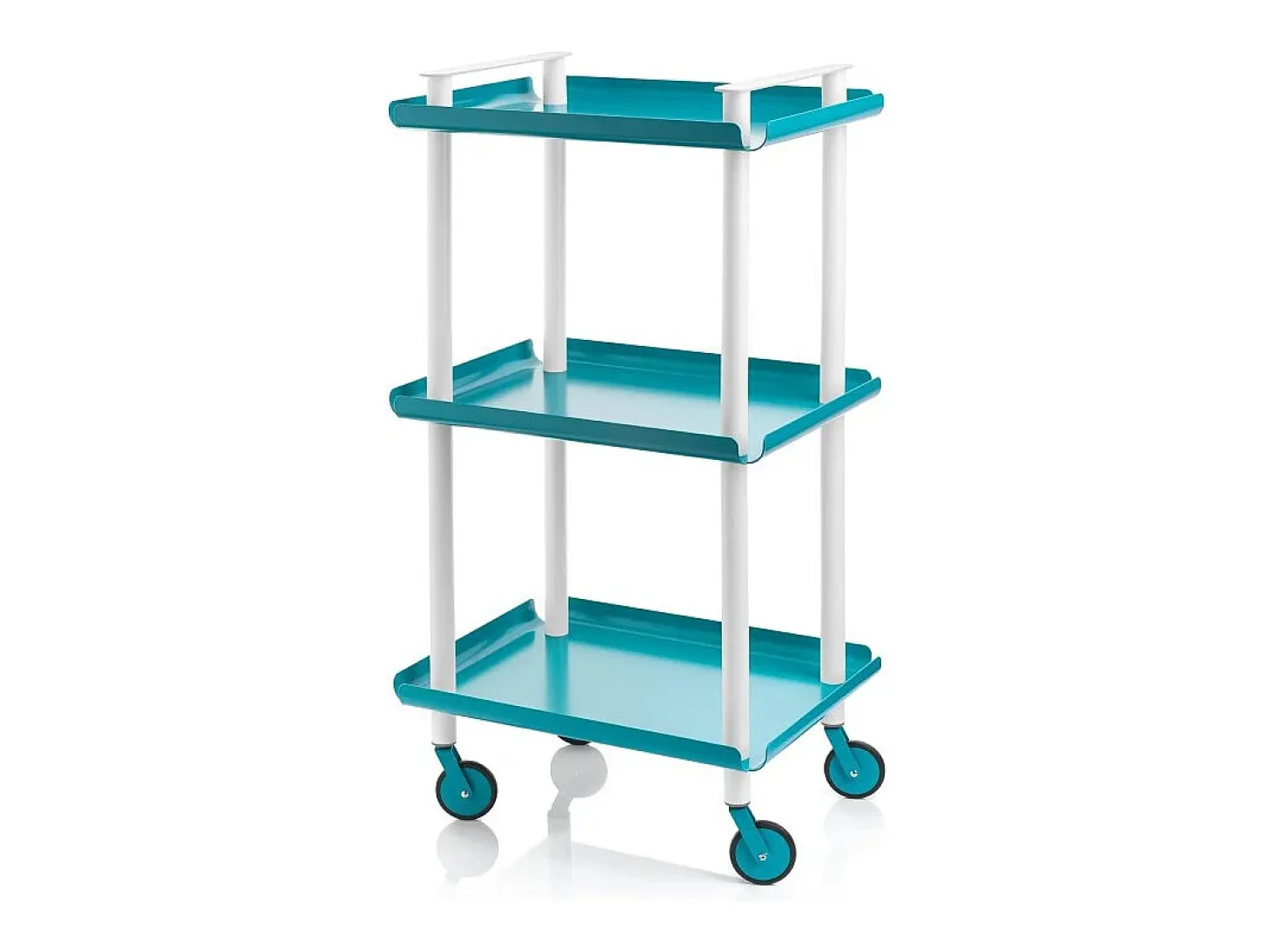 DON HIERRO - Carrito auxiliar LEKY, armazón blanco, 3 estantes. Multifuncional, práctico y decorativo-