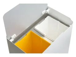 DON HIERRO - Cubo de basura ergonómico, funcional y elegante, 2 x 20 litros, ECOBOX NOA-