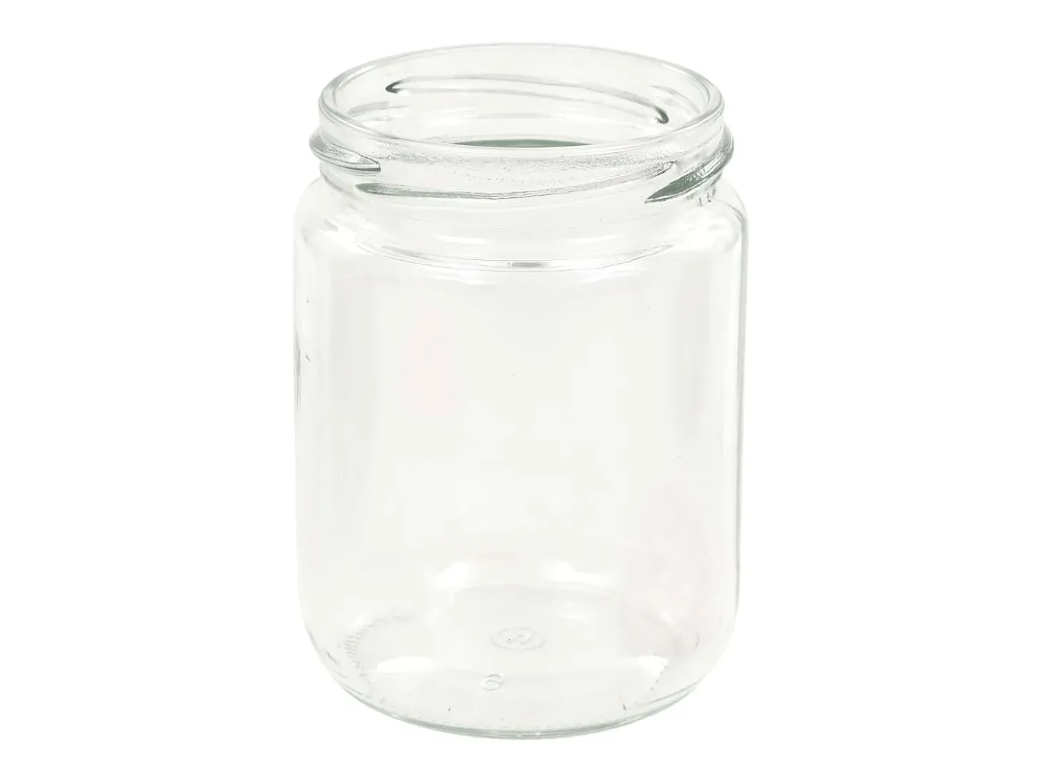 Drew Mason Tarros de mermelada de vidrio tapa blanca y roja 96 uds 230 ml