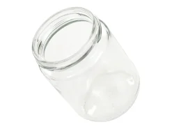 Drew Mason Tarros de mermelada de vidrio tapa blanca y roja 96 uds 230 ml