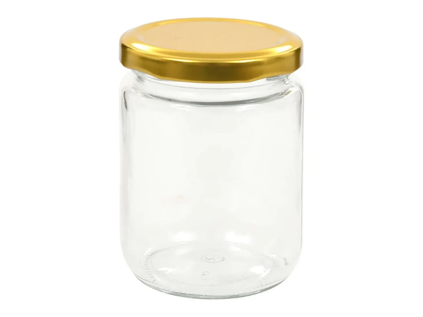 Drew Mason Tarros de mermelada de vidrio con tapa dorada 48 uds 230 ml