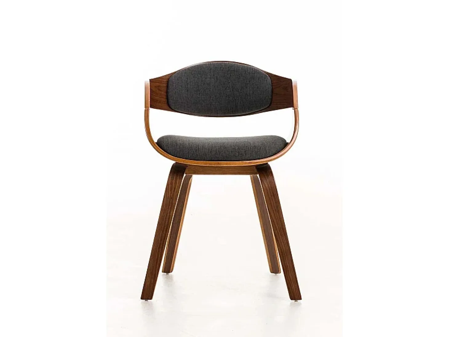 Dudeco Silla Berlim de Tela Nogal y gris oscuro