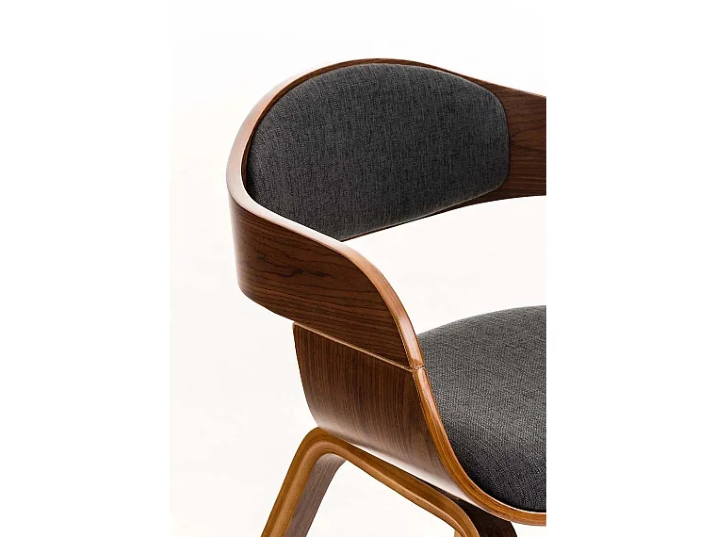 Dudeco Silla Berlim de Tela Nogal y gris oscuro