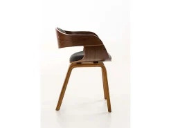 Dudeco Silla Berlim de Tela Nogal y gris oscuro