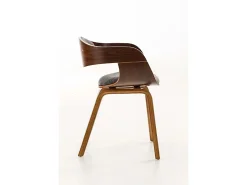 Dudeco Silla Berlim de Tela Nogal y gris claro