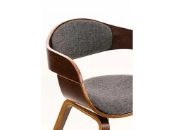 Dudeco Silla Berlim de Tela Nogal y gris claro