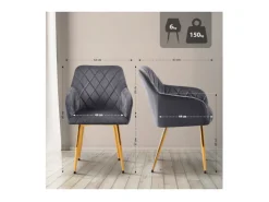 Dudeco Silla Bilbau Gold Gris oscuro