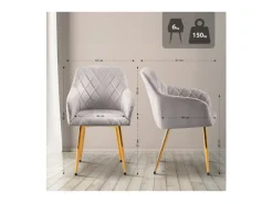 Dudeco Silla Bilbau Gold Gris claro