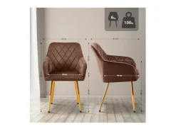 Dudeco Silla Bilbau Gold Marrón