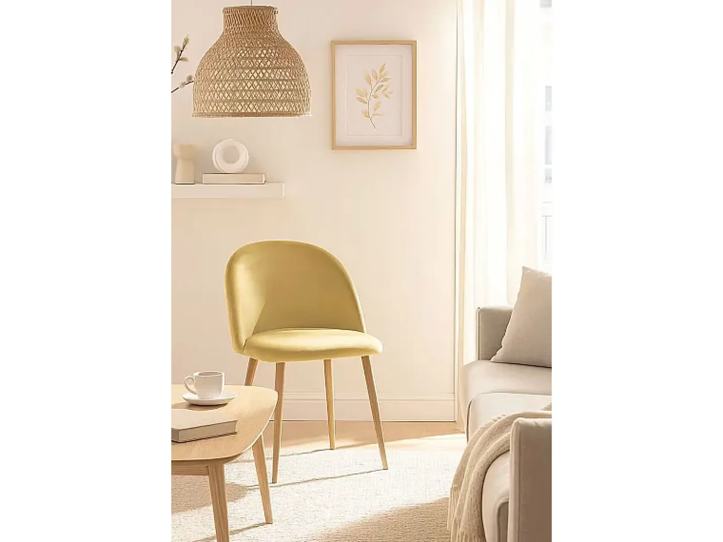 Dudeco Silla Bristol Amarillo dorado