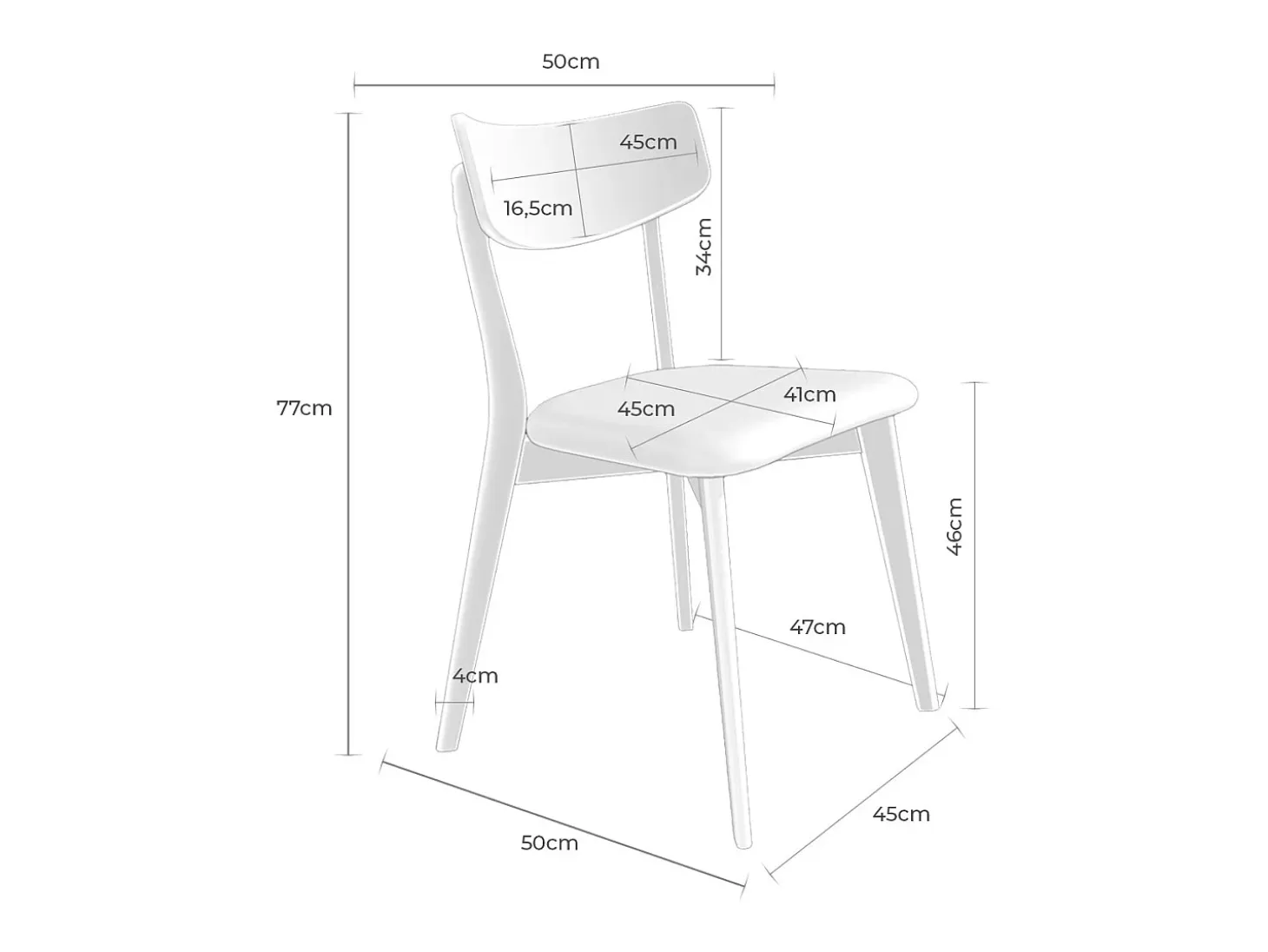Dudeco Silla Porto Santo de Nogal Gris oscuro
