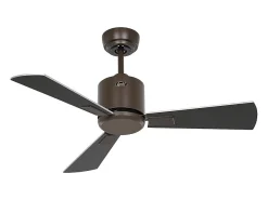 eco neo III 92, ventilador wifi sin luz, cuerpo marrón con aspas wengué y grises, casafan