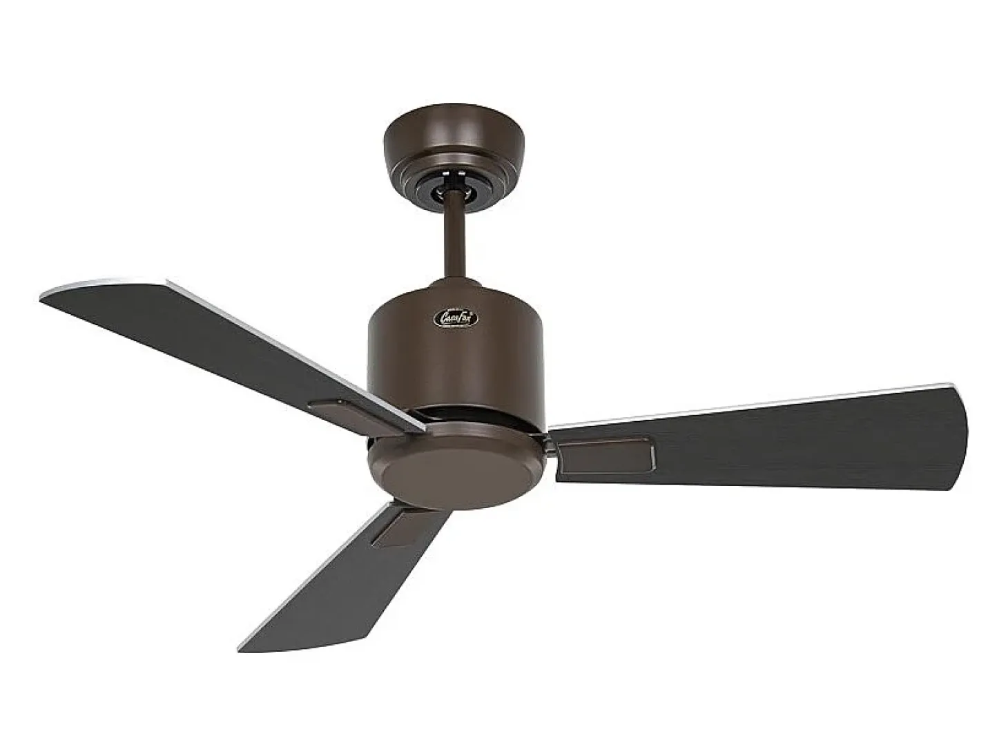eco neo III 92, ventilador wifi sin luz, cuerpo marrón con aspas wengué y grises, casafan