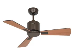 eco neo III 92, ventilador wifi sin luz, cuerpo marrón con aspas de teca y negras, casafan