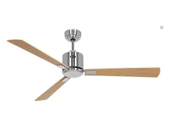 eco neo III 132 ventilador wifi de acero cepillado con aspas de arce y haya sin luz, casafan