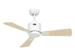 eco neo III 92,ventilador wifi sin luz, cuerpo blanco con aspas de arce y haya, casafan