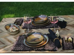 El Set de 4 Manteles Individuales Oh My Gee - Negro Cobre