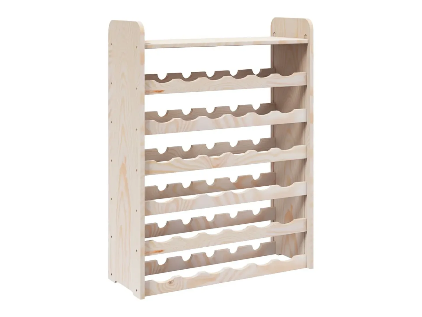 Eldon Botellero con tablero superior madera maciza pino 67,5x25x87 cm