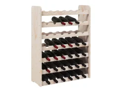 Eldon Botellero madera maciza de pino 67,5x25x87 cm