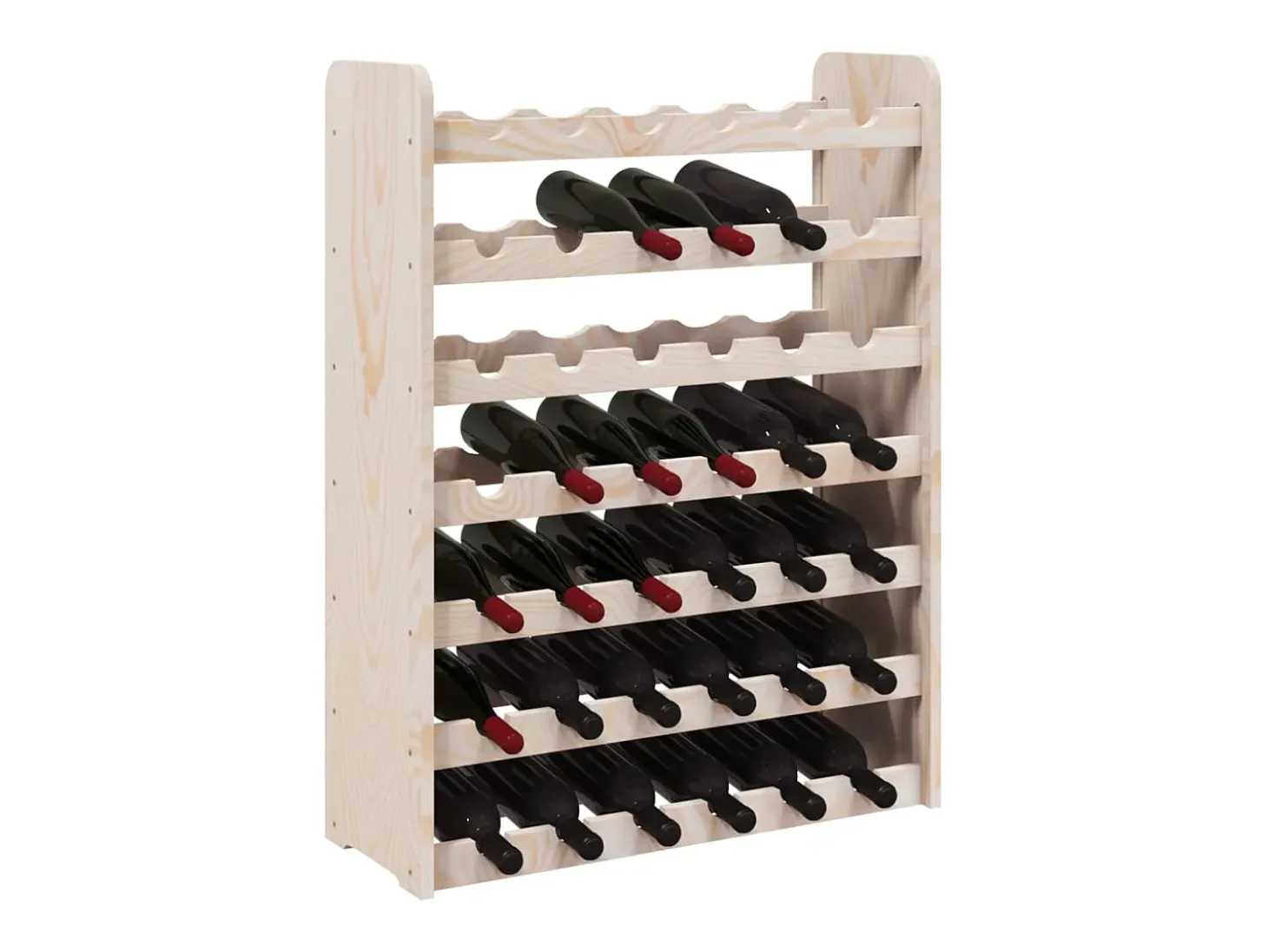 Eldon Botellero madera maciza de pino 67,5x25x87 cm