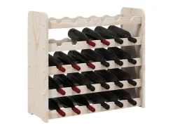 Eldon Botellero madera maciza de pino 67,5x25x60 cm