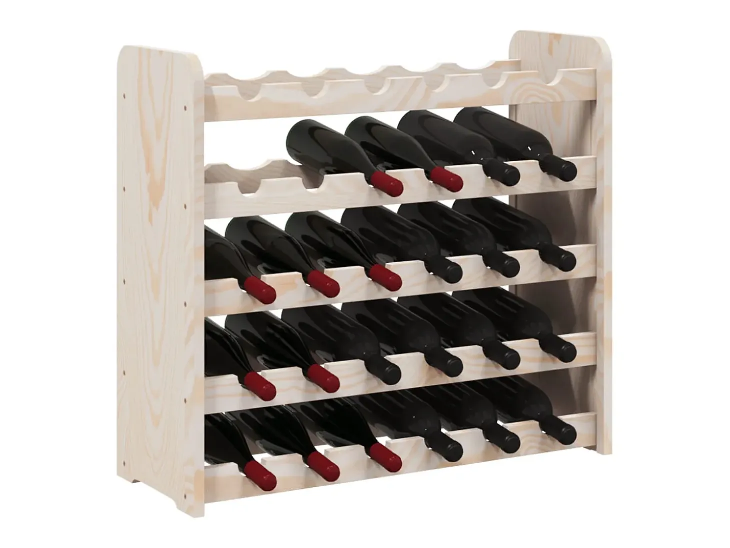 Eldon Botellero madera maciza de pino 67,5x25x60 cm