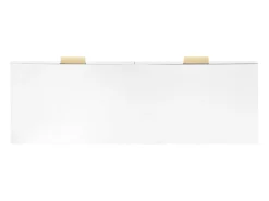 Elegante aparador con 6 cajones, MDF, blanco y dorado (120x40x77 cm)