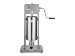 Embutidora de Salchichas SucceBuy Manual Capacidad 5 L, Máquina de Salchichas Vertical de Acero Inoxidable, Envasadora a Doble Velocidad, con 5 Tubos de Llenado